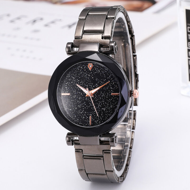 Fashionable casual women's watch SHSHD gold star series alloy steel strip male watch wholesale watches men and women