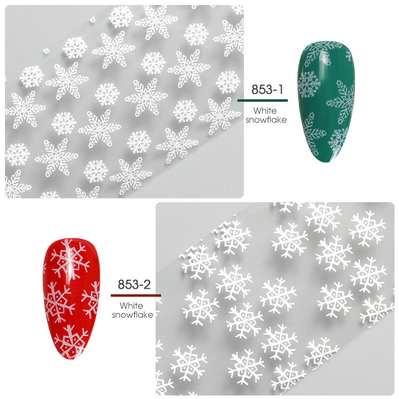 HNUIX 100x4cm christmas pattern for nail sticker star transfer snowflake star Laser glitter christmas Nail Art transfer sheets