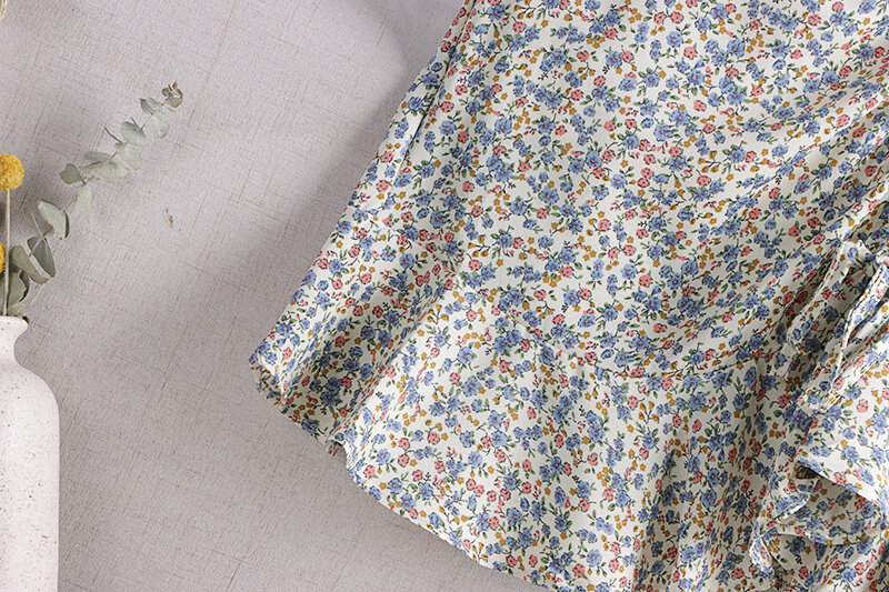 Minifaldas de Chifón con estampado Floral para mujer, ropa de calle corta elegante, de cintura alta, informal, DS195