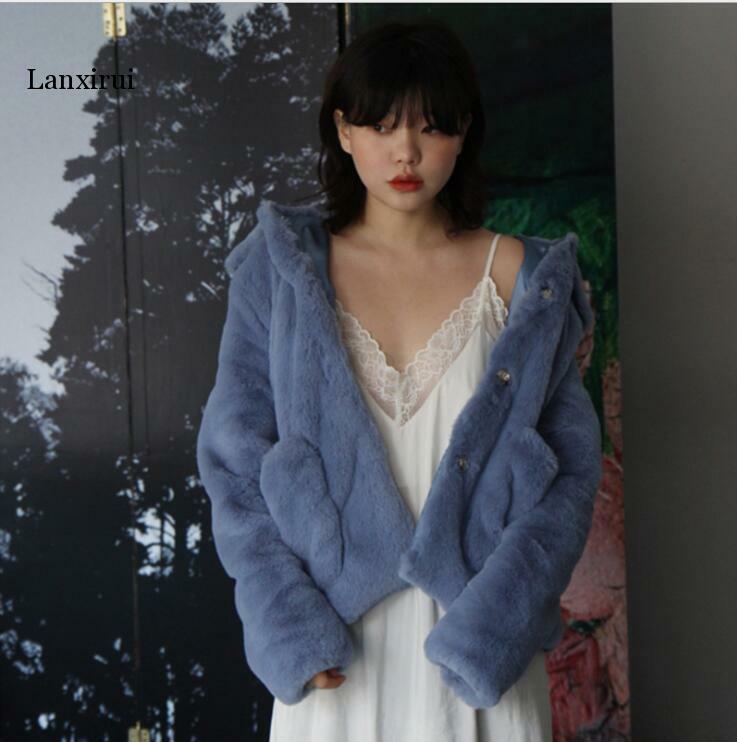 Mantel Wol Kulit Domba Wanita Wixra Jaket Pakaian Luar Berbulu Asli Kancing Sebaris Musim Dingin Wanita Mantel Mewah Hangat
