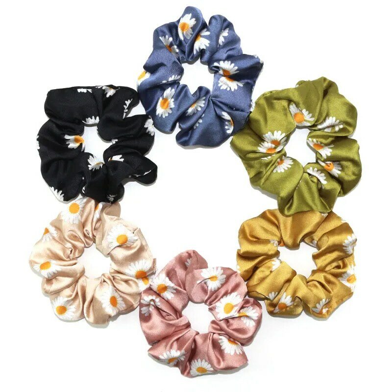 Heiße Verkäufe Frauen Hairband Blume farbe tuch Elastische Haar Band Gummi Stirnband Scrunchie Für Frauen haar zubehör, ACC150