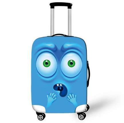 Capa de bagagem de poeira dos desenhos animados mala capa protetora bonito elástico acessórios de viagem malas organizadores 18-32 Polegada