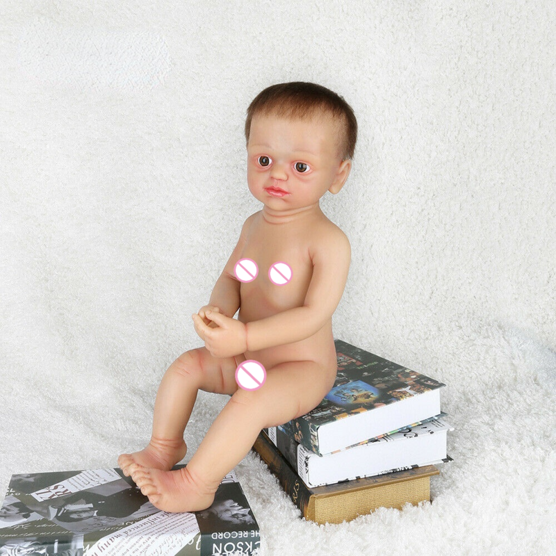 Brinquedo presente boneca recém-nascido 5000g lifelik silicone renascimento cabelo e esqueleto boneca 22 "renascer bebê boneca