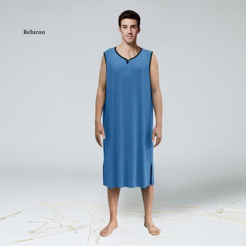 Baju Tidur Pria Baju Tidur Panjang Baju Tidur Lengan Pendek Baju Malam Lembut Nyaman Baju Tidur Longgar Pakaian Rumah Pria