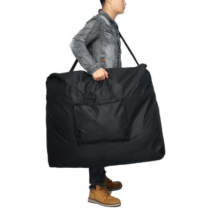 حقيبة يد سوداء لتدليك الجدول تحمل حقيبة للأظافر مكتب الجمال السرير حقيبة أكسفورد القماش للطي تخزين تحمل حقيبة