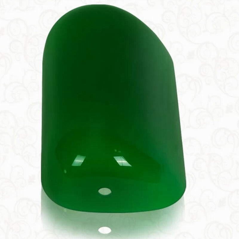 1 unidad de pantalla de cristal verde, lámpara banquero de Color, cubierta de lámpara de banquero, pantalla de cristal rectangular, accesorios de iluminación clásicos
