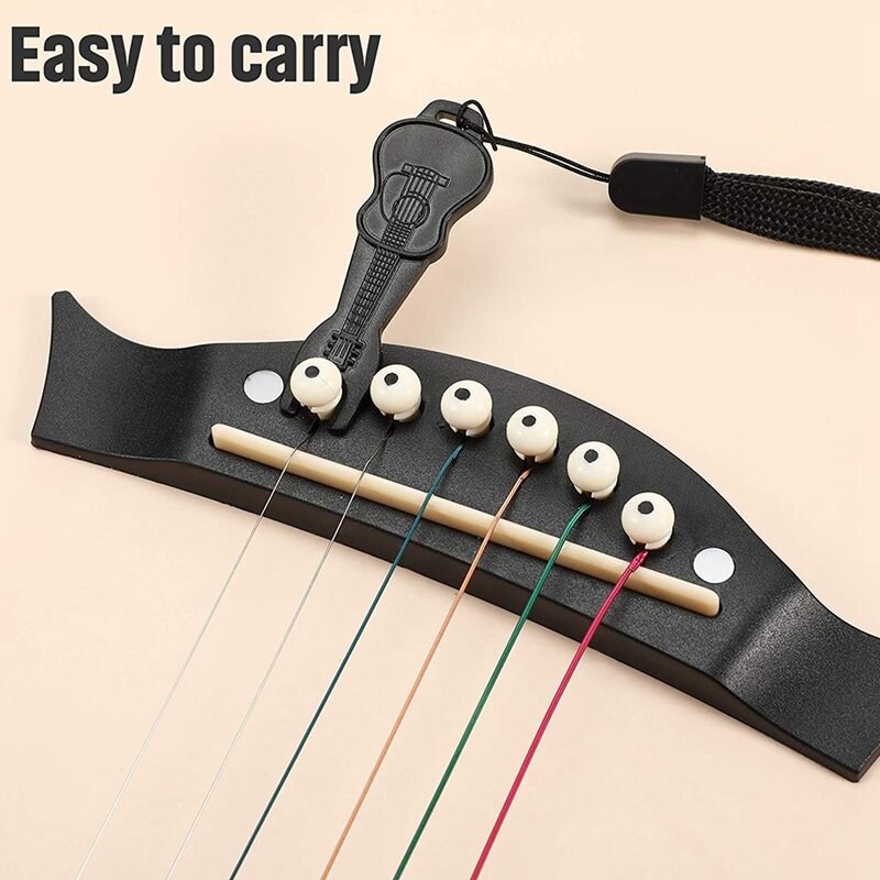 36 stück Akustische Gitarre Bridge Pins Pegs in Weiß und Schwarz mit 1 Stück Brücke Pin Puller Remover in Gitarre