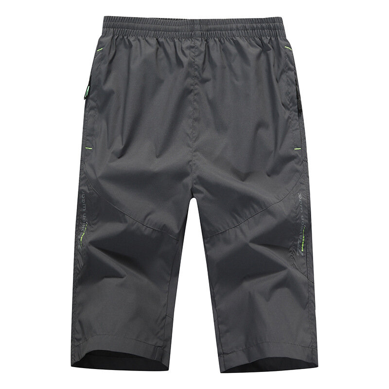 Shorts esportivos de secagem rápida para homens, calções de ginástica, calças running finas, tamanho grande, plus size, praia bordo curto