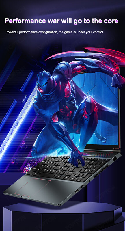 Mini Gaming Laptop Ultrabook Computador, Intel Core i9-10880H, I7-10870H, GTX 1650, 4G, Win10, 11 Pro, 64GB, 2TB, SSD, 16.1 ", Venda Quente