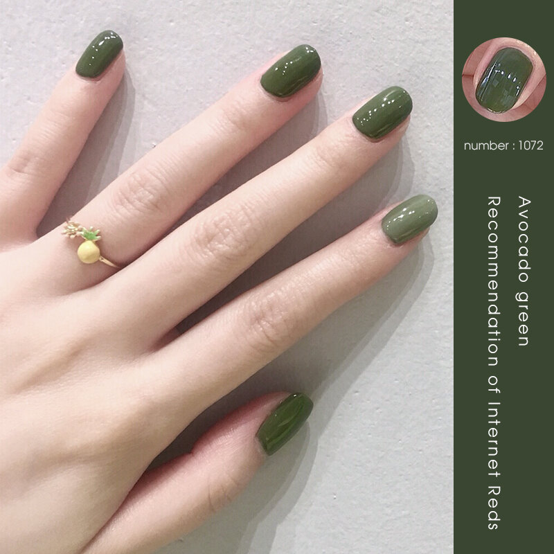 Hnuix 7.3ml pintura gel verniz verde cores gel unha polonês conjunto para diy manicure base superior casaco hybird design do prego arte primer