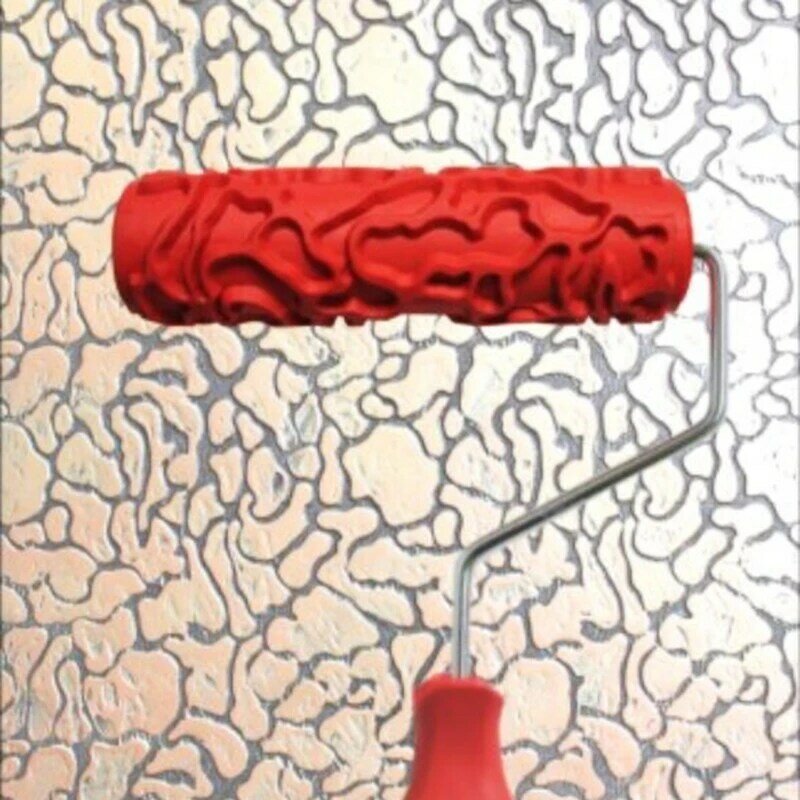 Rolo de pintura padrão leve com alça 7 "rolo de pintura decorativa em relevo textura ferramenta de pintura diy decoração da parede