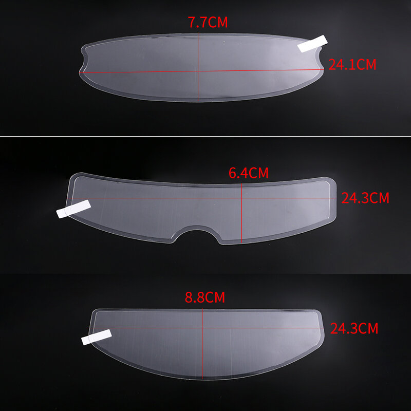 Film Patch Anti-buée transparent pour casque PC, Film pour lentille universelle pour visière de Moto, accessoires de course