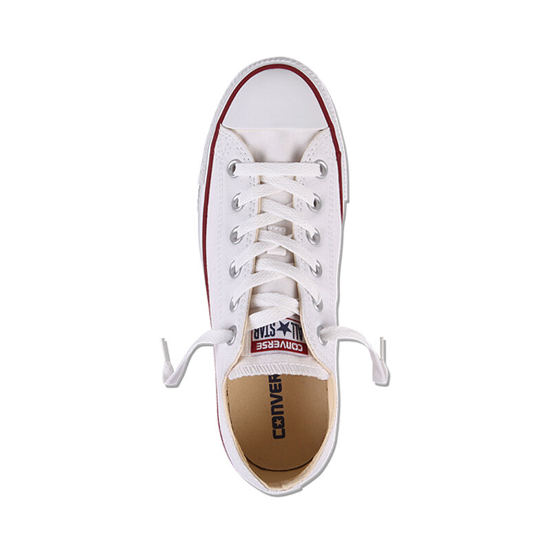 Original Authentic Converse ALL STAR Classic Unisex Skateboarding Shoes Low-Top Lace-up Durable Canvas Footwear White 101000