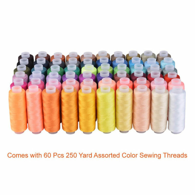 60 Colors 250 Yard Sewing Threads Solid Practical Embroidery DIY Craft Polyester  Multipurpose Handmade Home Stitching
