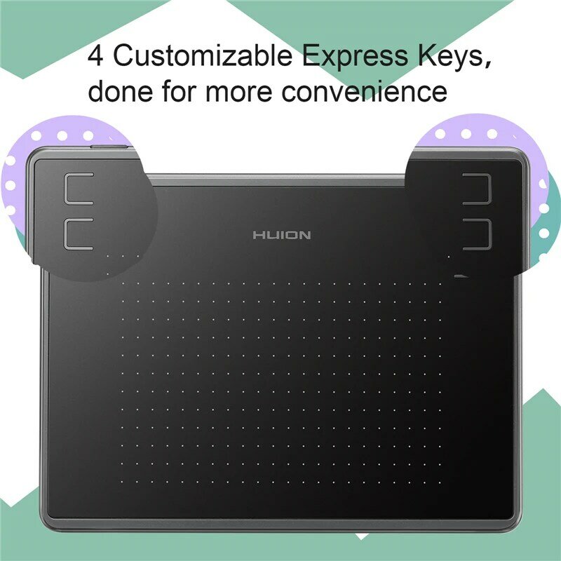 HUION-Tabletas digitales de dibujo gráfico H430P, bolígrafo de firma, OSU, bolígrafo de juego, lápiz óptico portátil sin batería