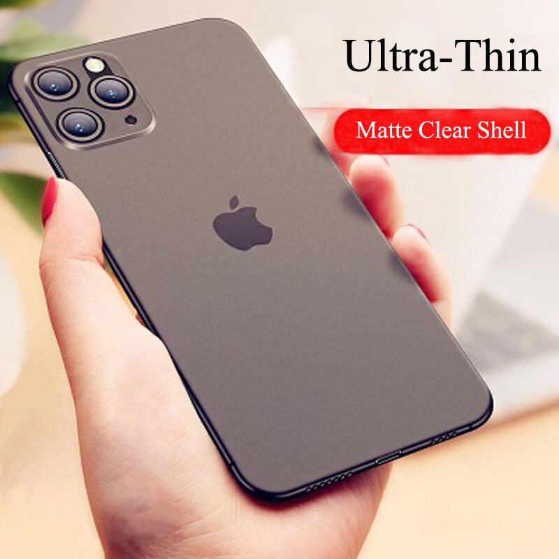 Ottwn Shockproof 0.3MM Ultra Thin Phone Case For iPhone 11 Pro X XR XS Max 7 8 6 6s Plus 5 5s SE Matte Clear Hard PC Back Cover