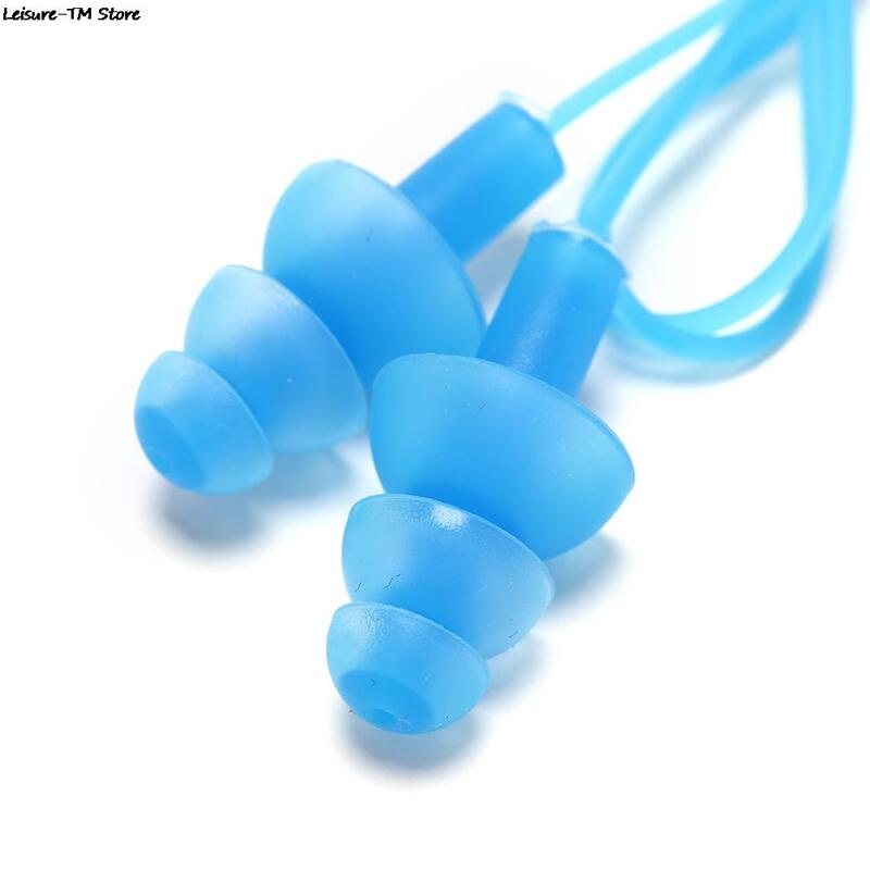 Universal Soft ซิลิโคนว่ายน้ำหู Plugs ปลั๊กอุดหูอุปกรณ์สระว่ายน้ำน้ำกีฬา Swim Ear Plug 5สี