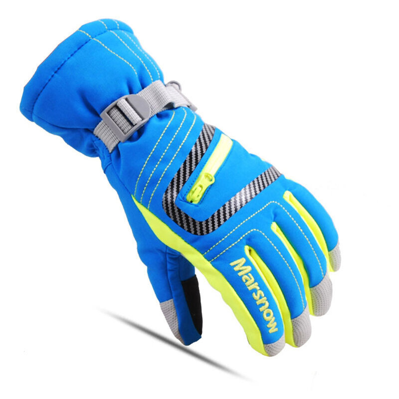 Зимние теплые лыжные перчатки для сноуборда, мужские, женские, детские зимние варежки, водонепроницаемые дышащие перчатки для катания на лыжах, Размеры S/M/L/XL