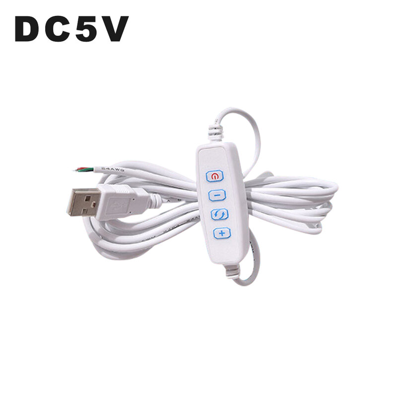 LED Dimmer DC5V USB Dimming Power Supply Extension Line Stepless Adjusted For LED Desk Lamp Wire Hanging Lamp Dimmable LED Bulb