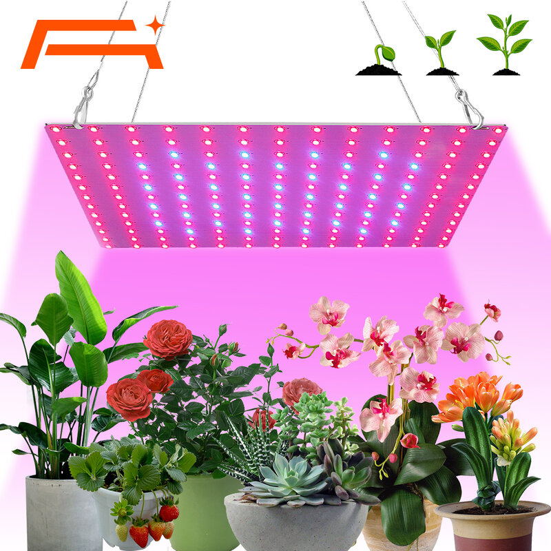 Una luce di coltivazione A LED con ampio ingombro luminoso e scheda più grande aggiornata, luce di crescita A LED A spettro completo per la crescita delle piante.