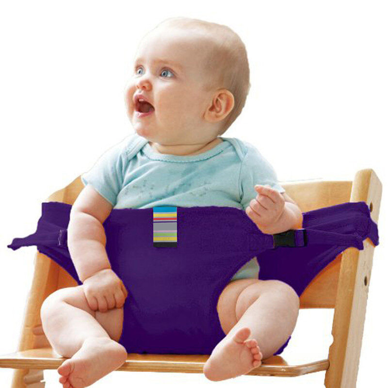 Nieuwe Baby Eetkamer Stoel Veiligheidsgordel Draagbare Zetel Kinderstoel Harnas Stretch Wrap Babyvoeding Opvouwbare Wasbare Stoel Veiligheidsgordel