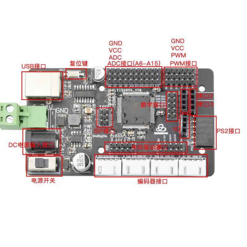 MEGA2560開発ボード24 265vハイパワーdcモータ拡大arduinoのスマート2/4WDメカナムホイールロボット車のdiy