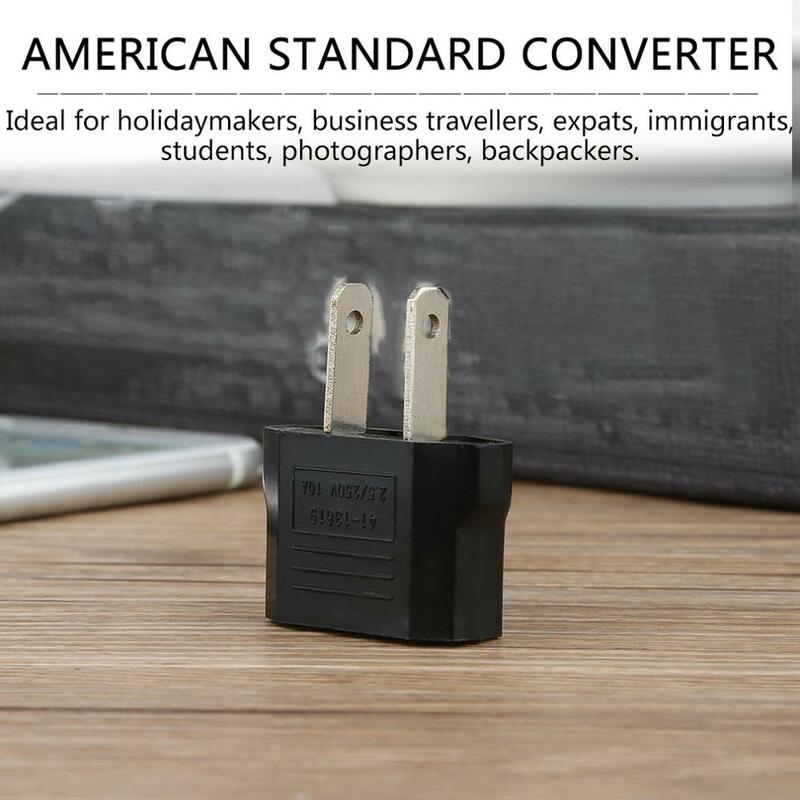 1pcs free Universal Travel US or EU to EU AC Plug Adapter Converter USA to Euro Europe Wall Power Charge Outlet Sockets