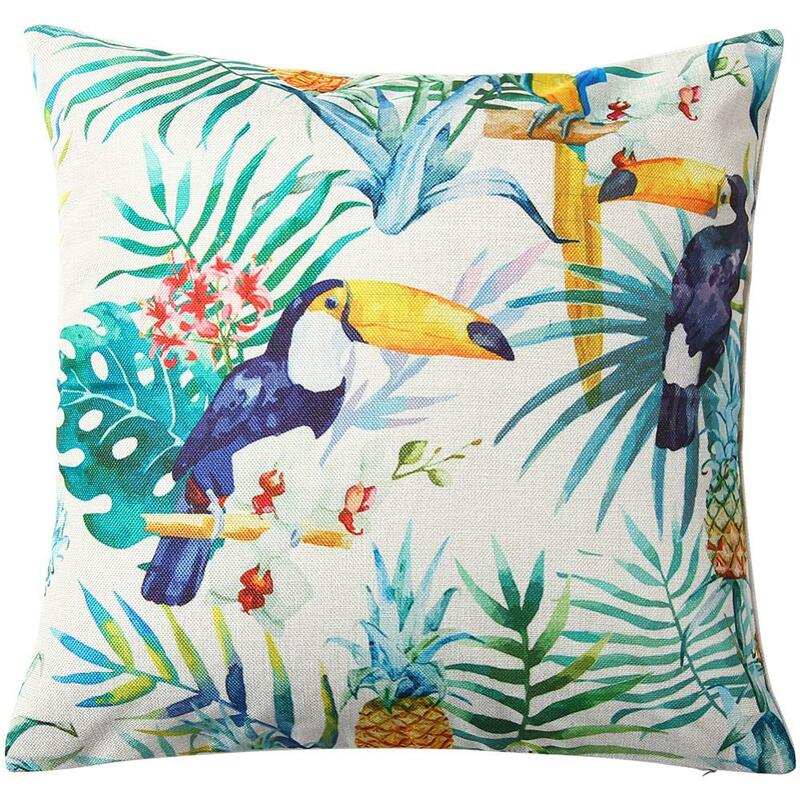 Capa de almofada decorativa, capa para almofadas 23 cores para o verão, festa tropical havaiana, flamingo, 45x45cm, capa quadrada de almofada, travesseiro capas