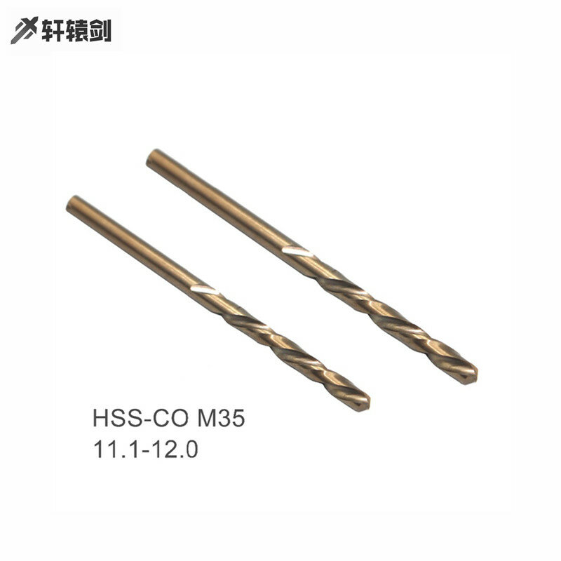1PC Twist Drill Bit11.1 11.2 11.3 11.4 11.5 11.6 11.7 11.8 11.9 12 mm HSS-CO M35 Cobalt Steel Straight Shank For Stainless Steel