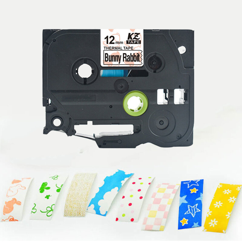 KZE-cintas de etiquetas con patrón encantador, 12mm, Compatible con Brother tze-131, cinta laminada tze131 tz-131, tze, para impresora brother p-touch