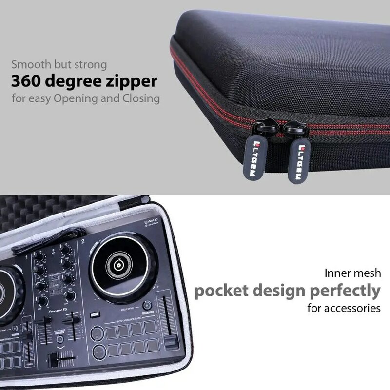 LTGEM Étui rigide pour Pioneer DJ Smart DJ Contrmatérielle (DDJ-200) Travel Carrying Protective Storage powder