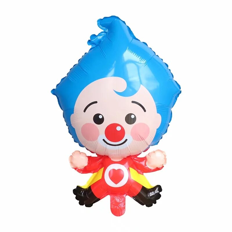 1Pc Cartoon Clown 45X70Cm Plim Plip Clown Folie Ballonnen Verjaardagsfeestje Decoratie Supplie Baby Douche Lucht globos Kids Speelgoed