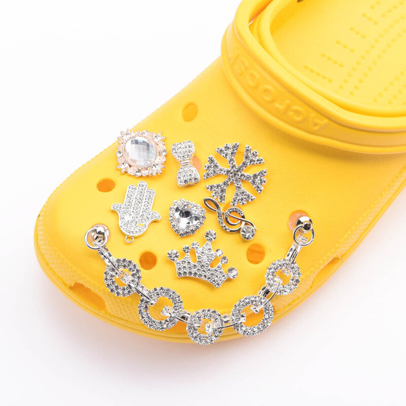 Dijes de cocodrilo de diseñador para zapatos con botón de perla de Metal, decoraciones JIBZ, accesorios para Jeans Croc, regalo