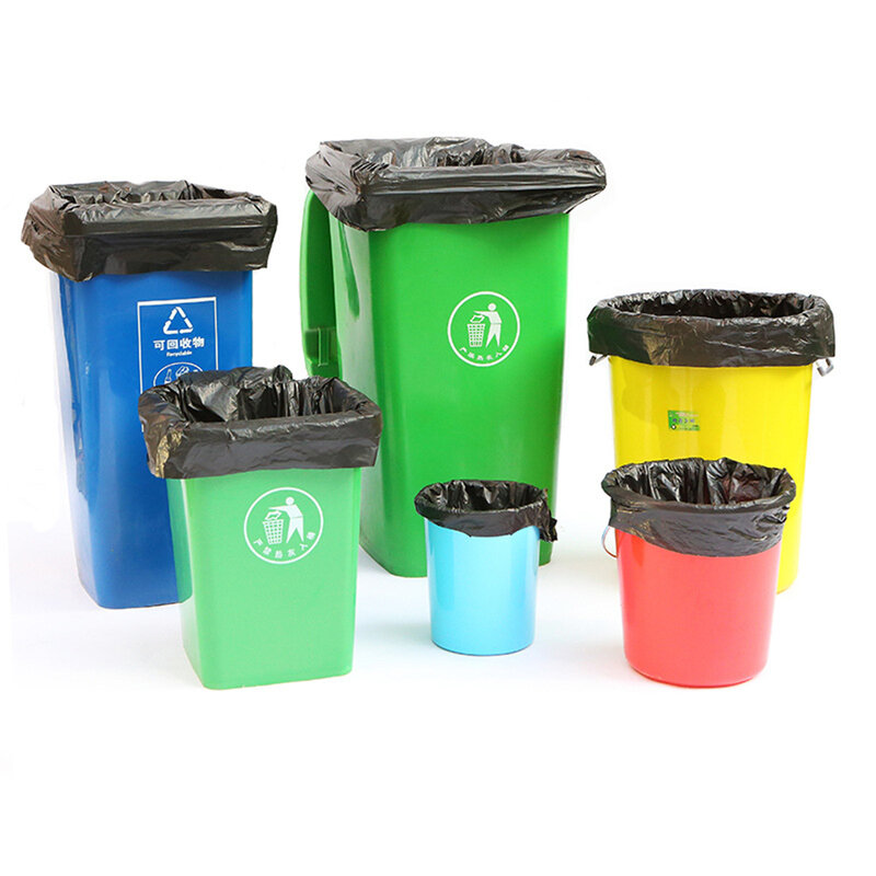 Пластиковые пакеты для мусора, одноразовые, многофункциональные, увеличивающие плотность, 50 шт.