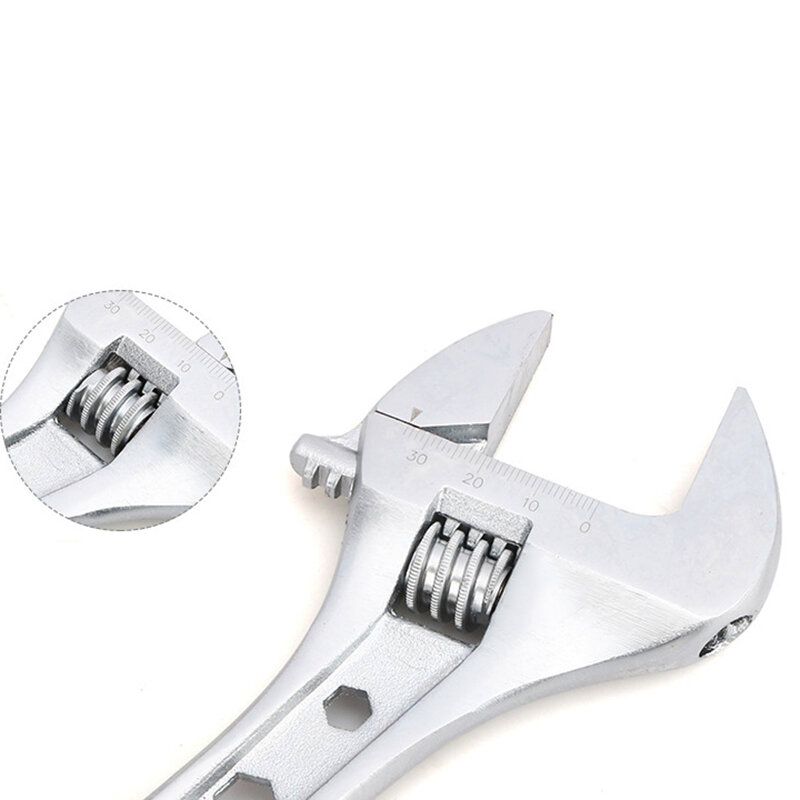 Chave ajustável de aço inoxidável universal chave chave de banheiro chave de extremidade ferramenta de reparo de carro ferramenta de chave de aço niquelado