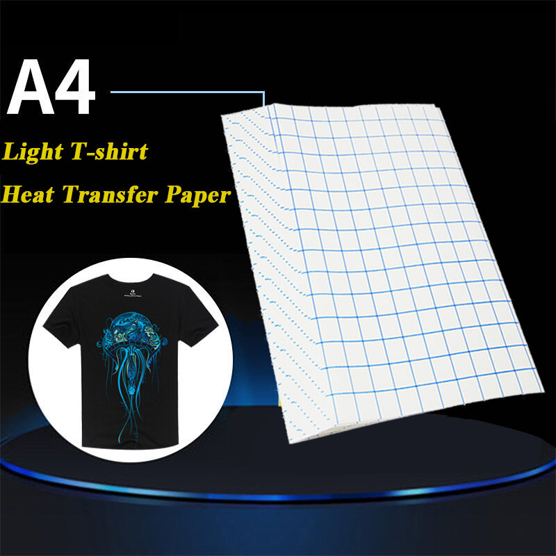 Светильник лая или темная теплопередающая бумага для 100% хлопчатобумажной одежды, футболок, одежды с помощью струйного принтера, фотобумага, 5 листов, Размер A4