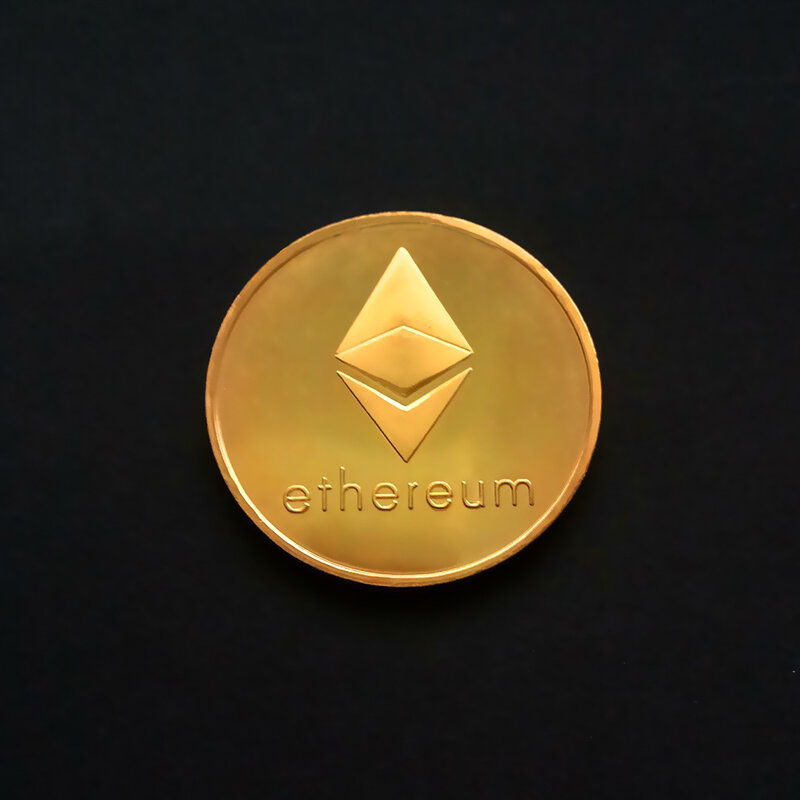 Kreatywna Ethereum moneta pamiątka pozłacana kolekcjonerska wielka prezent Ethereum Art Collection fizyczna pamiątkowa moneta