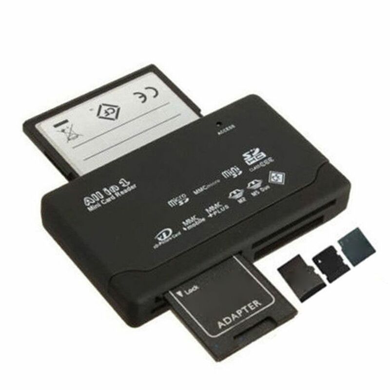 Lector de tarjetas de memoria todo en uno para USB 2,0 externo Mini Micro SD SDHC M2 MMC XD CF