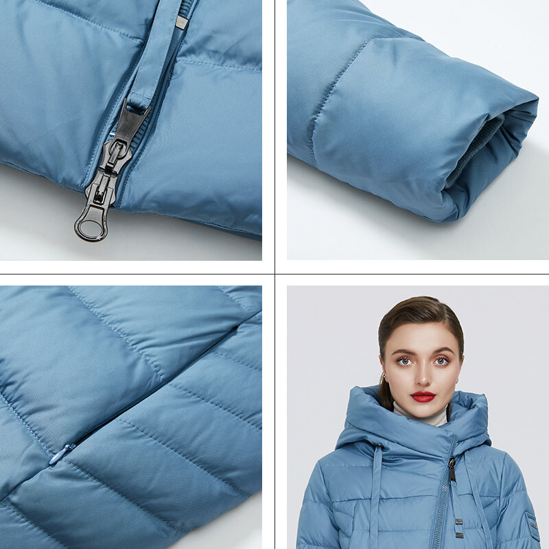 Длинная зимняя пуховая куртка GASMAN 2022, женское плотное пальто, женская парка с капюшоном, теплая женская брендовая хлопковая одежда, зимняя женская одежда