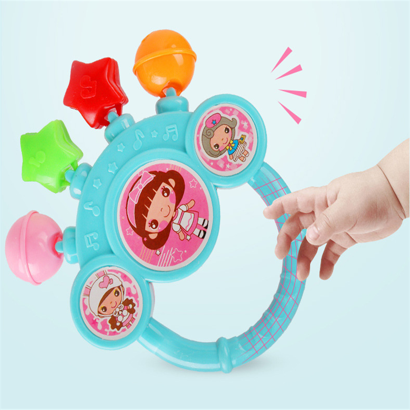 7 sztuk/partia niemowlę dziecko zabawki grzechotki noworodków ręcznie dzwon dzieci rozwojowe gry ABS zabawki dla dzieci 0-12 miesięcy