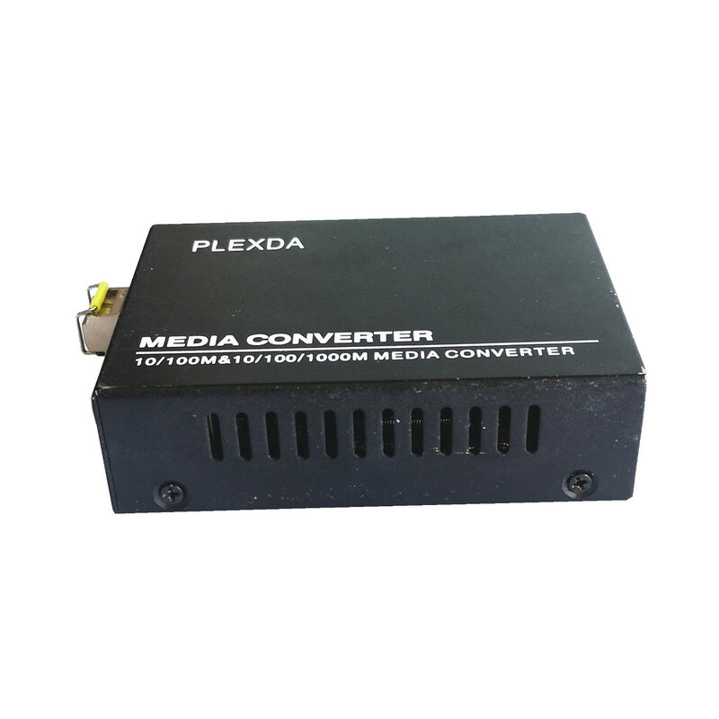 Plexda Single Mode LC WDM single fiber Bidi Gigabit fiber media converter 20km -10/100/1000M a 1000Base-LX (FMC-GEBX1315-E20LC)