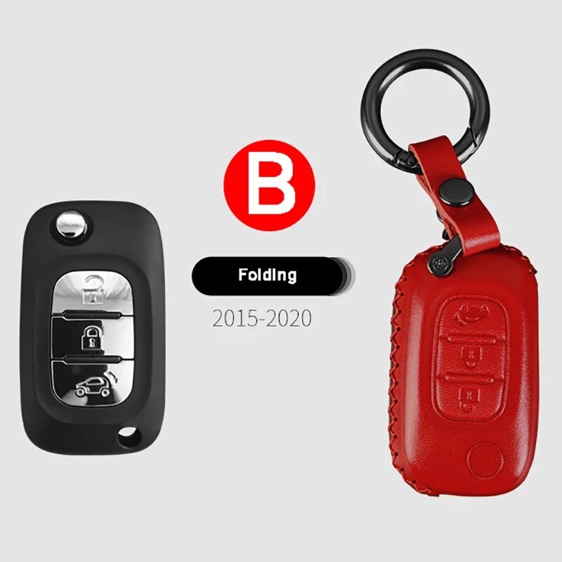 Voor Smart Fortwo Forfour 453 Lederen Auto Key Bag Case Cover Remote Key Decoratie Auto Styling Accessoires