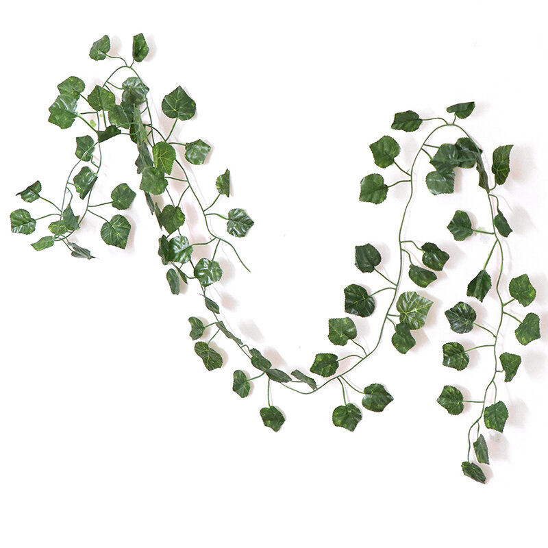 Guirlanda de folhas de hera artificial de seda verde, videiras, folhas, bricolage para casa, decoração de casamento, decoração de jardim, 200cm