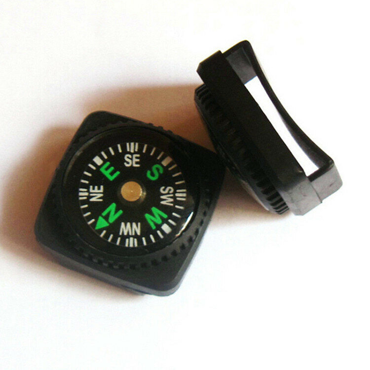 Mini botão compacto portátil, bússola de sobrevivência de emergência para esportes ao ar livre, acampamento, viagem, caça, 1 peça