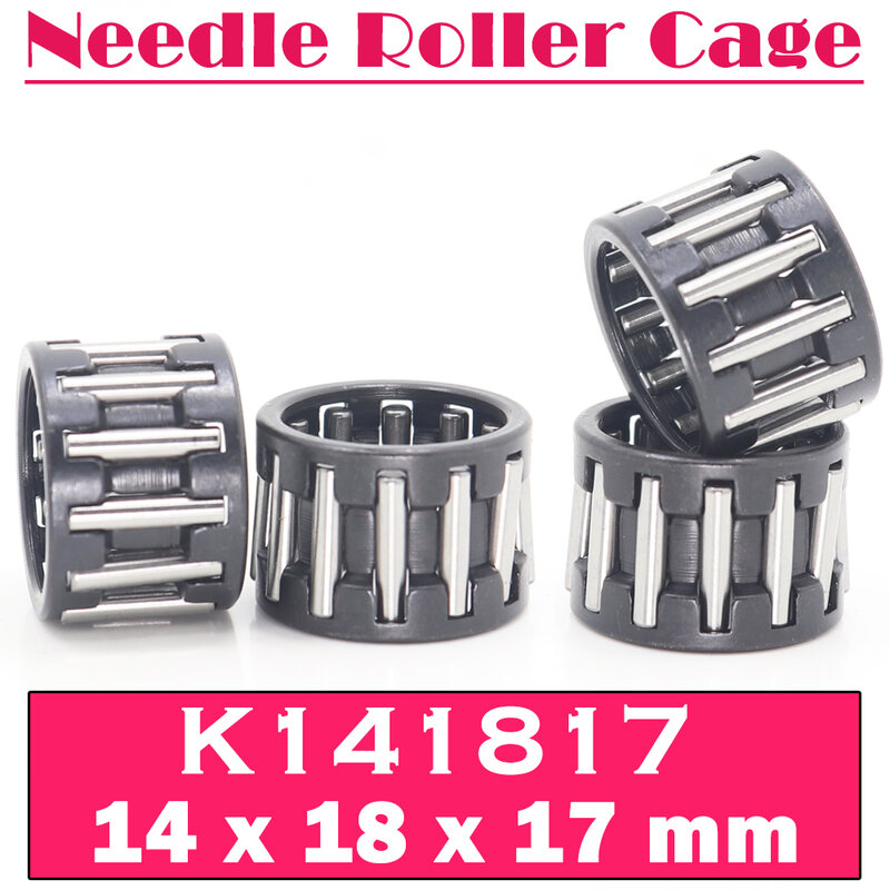 Rodamiento K141817 (10 piezas), conjunto de jaula y rodillo de aguja Radial de 14x18x17mm, rodamientos K141817 59242/14, K14x18x17