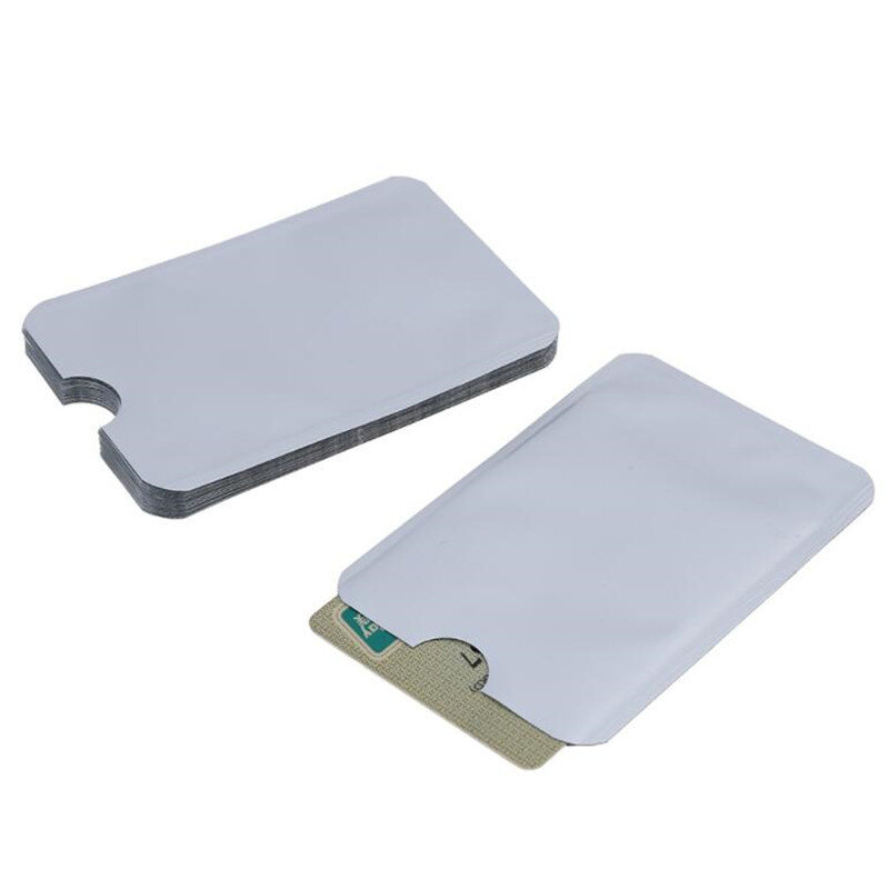 20 Teile/los Anti Theft Bank Kreditkarte Protector NFC RFID Sperrung Karteninhaber Brieftasche Abdeckung Aluminium Folie ID Visitenkarte Fall