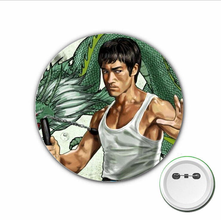 3pcs Chinese Kung Fu stars Cartoon Cosplay Badge Brooch Pins Icons Badge Decoration Badges Button Clothes Accessories