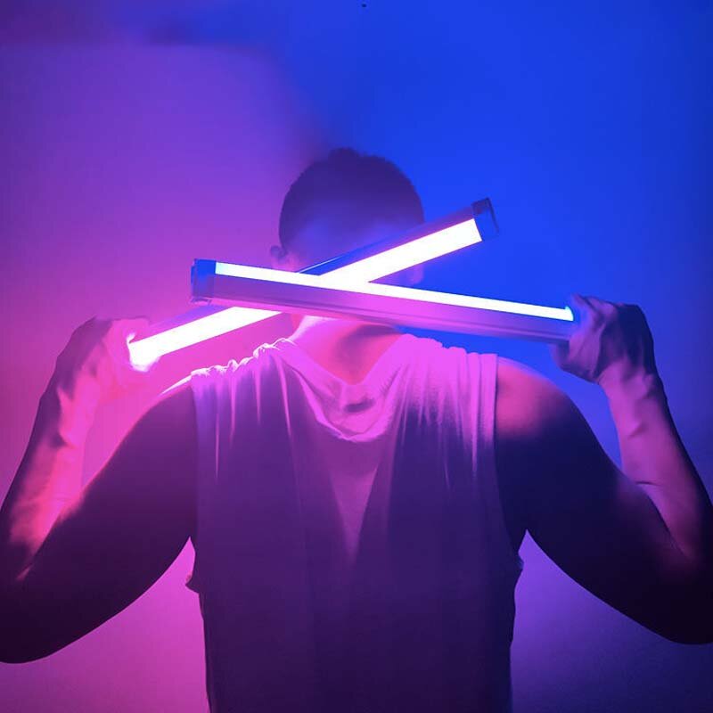 Ręczne ledowe światło wypełniające fotografia kij światło kolorowe atmosfera lampa do Selfie Tube lampy błyskowe Stick Speedlight Room Decor
