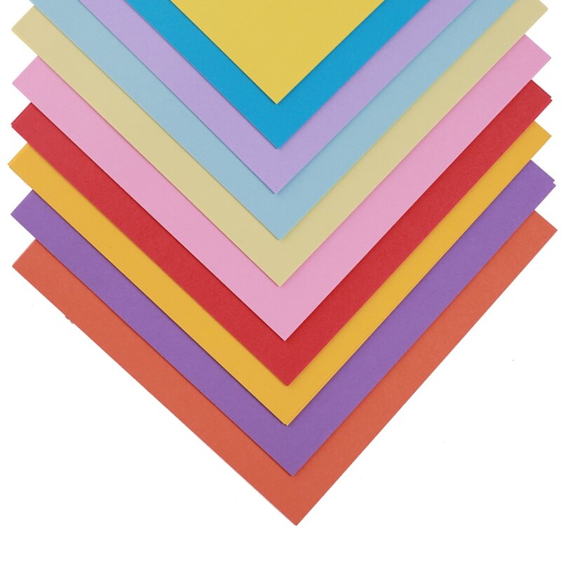 Papel de origami para niños y estudiantes de primaria, hoja de corte de color, rompecabezas hecho a mano, plegable, 15x15cm, 100 unidades