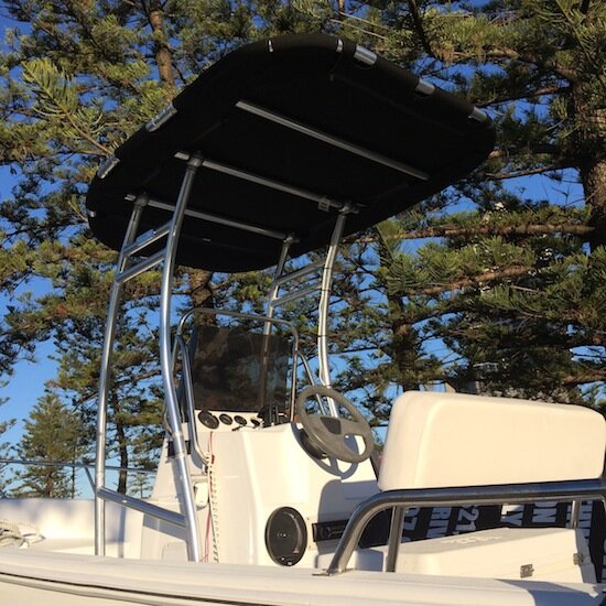 Dolphin Pro Plus Heavy Duty Boat T Top Marinho Azul Canopy, apto para tamanho pequeno a médio